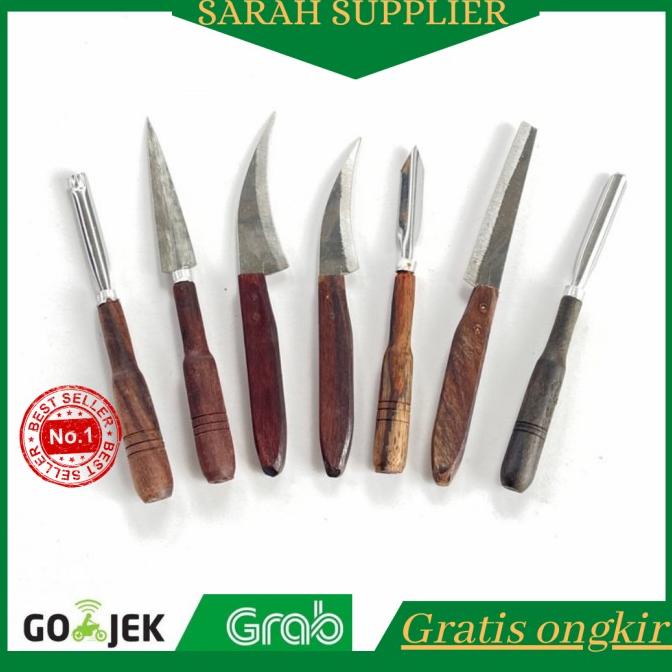 

Pisau Ukir Buah dan Sayur / Pisau Garnish / Pisau 1 Set Isi 7