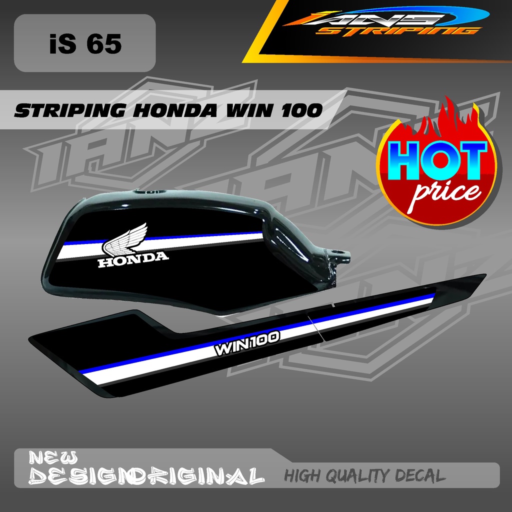 NEW STRIPING STIKER HONDA WIN 100 HOLOGRAM / STIKER HONDA WIN 100 STANDART / LASER CROM IS65