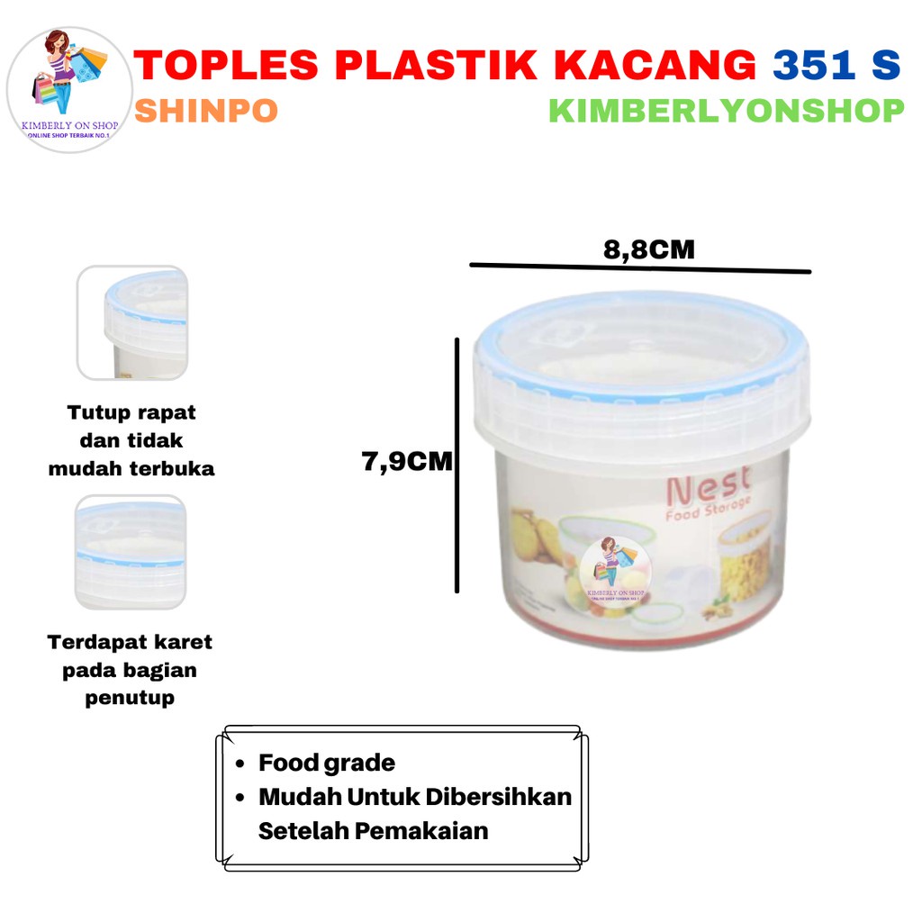 Toples Plastik Tempat Kue Nest 295 ml 351 S Shinpo