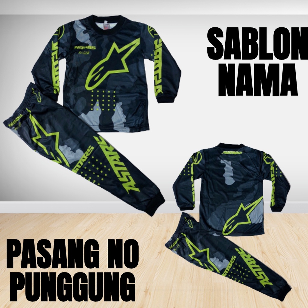 Setelan baju motor cross/baju balap  team honda