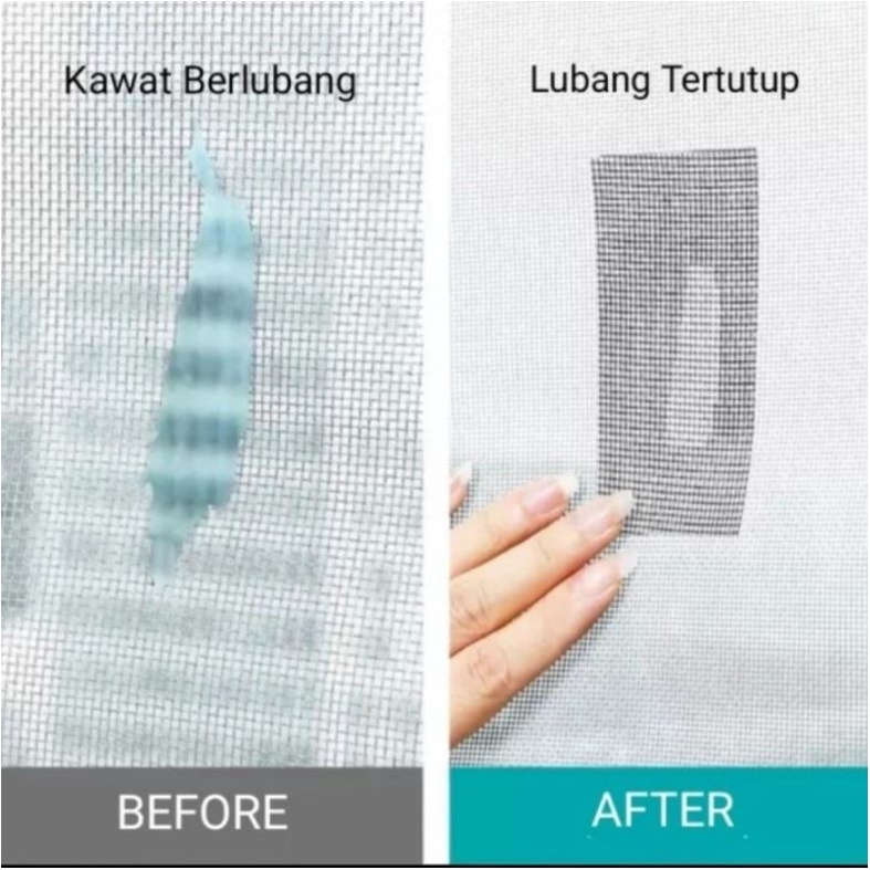 (NCS) Lakban Kawat Nyamuk Tambalan Repair Penutup Lubang Pintu Jendela Tirai Isolasi Untuk Menambal Memperbaiki Kasa Nyamuk yang Sobek Roll