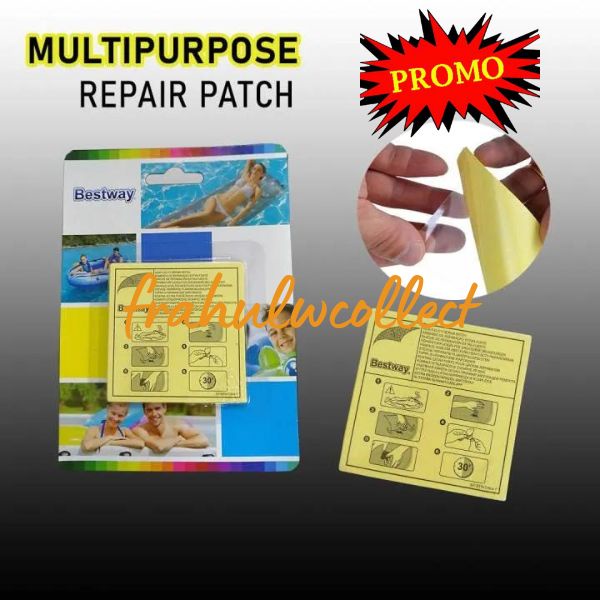 

〽〽 Lem Sticker Penambal /Perekat Kasur Angin Kolam Renang | LEM TAMBAL BESTWAY REPAIR KIT - KASUR ANGIN KOLAM BAN RENANG PELAMPUNG