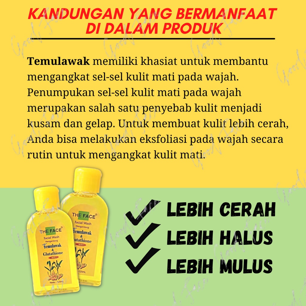 THE FACE Temulawak Facial Wash with Glutathione 125ml