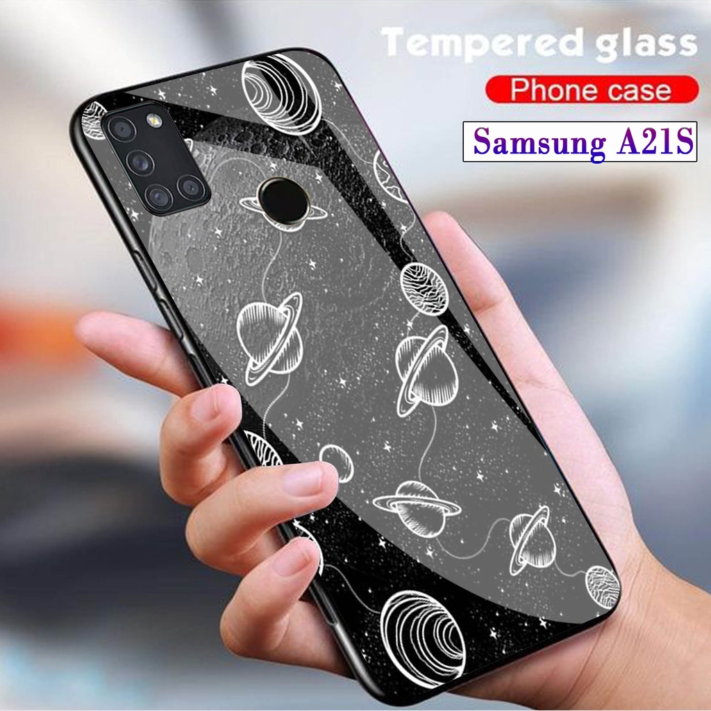Softcase Glass Kaca SAMSUNG A21S - Case Hp Pelindung Handphone SAMSUNG A21S [ A96]