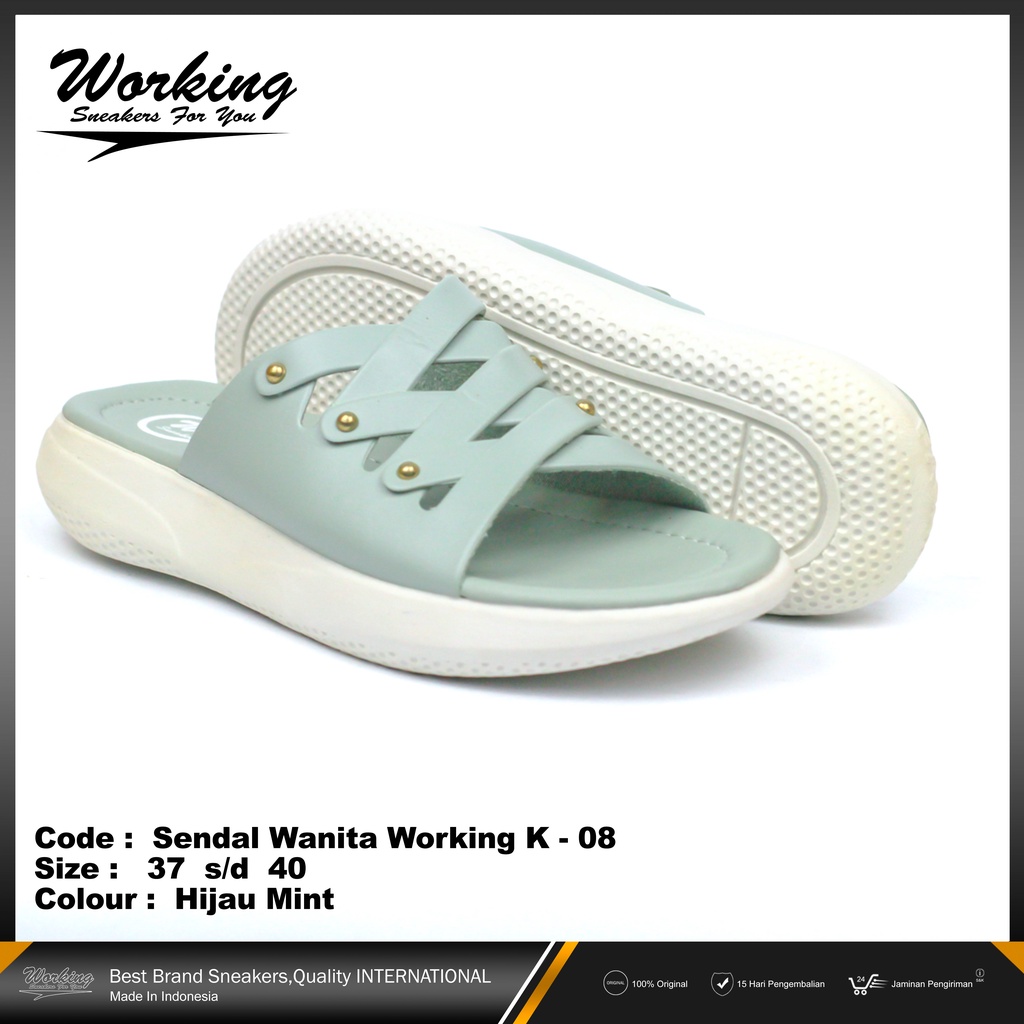 Sandal Slop Wanita Terbaru Working K-08 Size 37-40