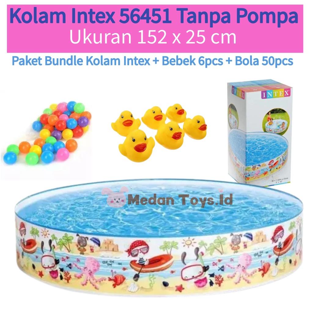 Medan Toys - Kolam Renang Anak Tanpa Pompa Intex 56451 UK 152 x 25 CM