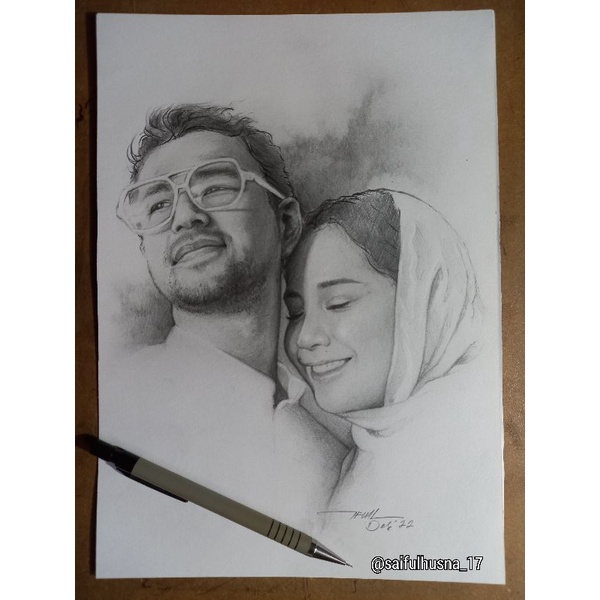 A4 20×30 lukisan wajah/lukisan pensil/sketsa wajah