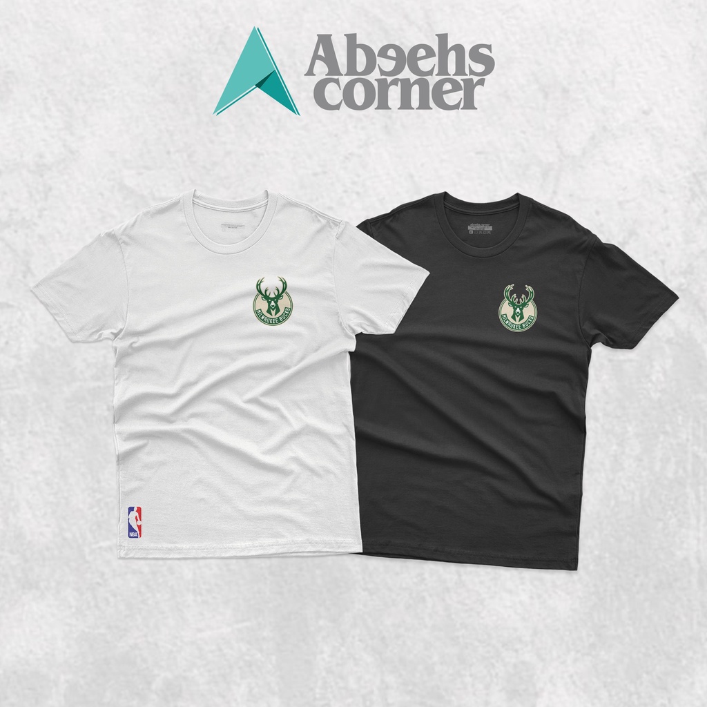 Kaos Milwaukee Bucks - Kaos Club NBA - Kaos Logo Basket