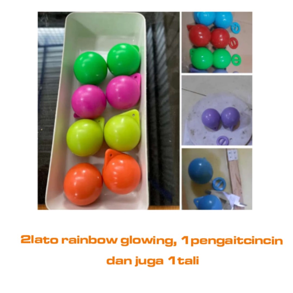 MAINAN LATO LATO / TEK TEK / TIK TOK / ETEK ETEK RAINBOW GLOWING