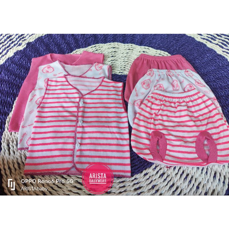 NEW SERIES, SERI PINK HELLOKITTY Paket hemat baju+celana bayi