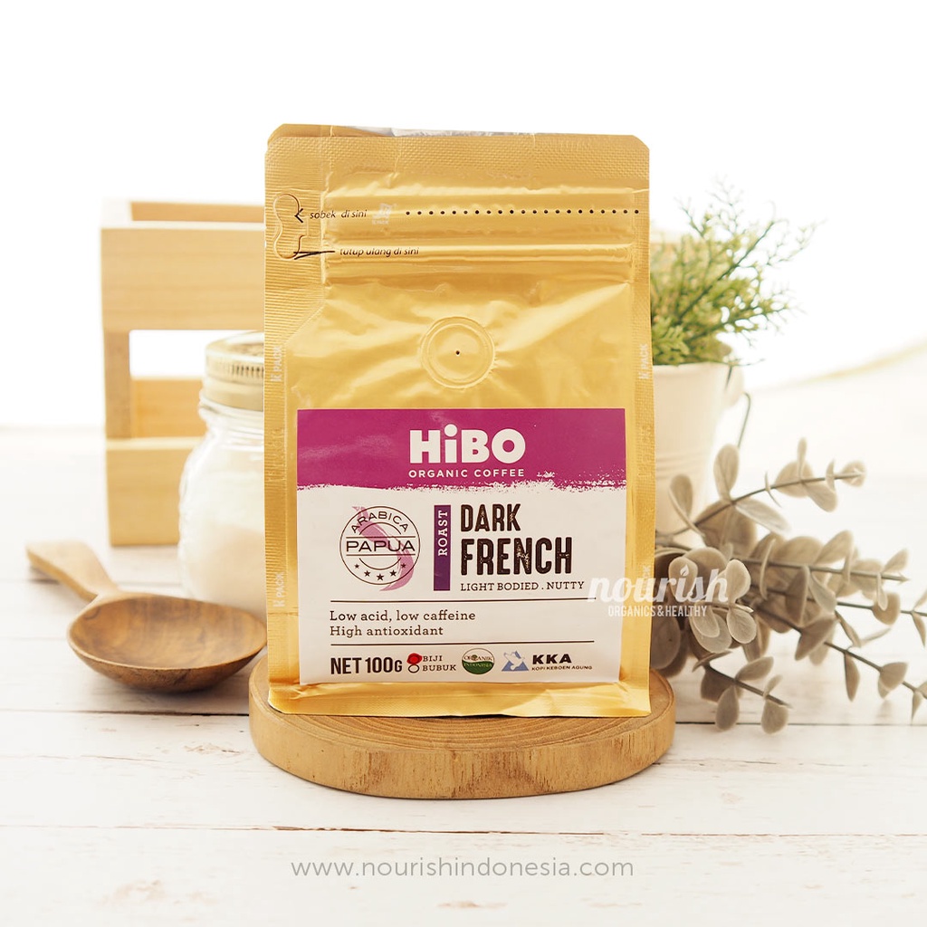 

Hibo - Organic Coffee Bean Dark French 100gr (Biji Kopi Organik)