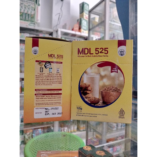 MDL 525 - Minuman Serbuk Kedelai Rasa Vanilla 1 Box isi 5 Sachet