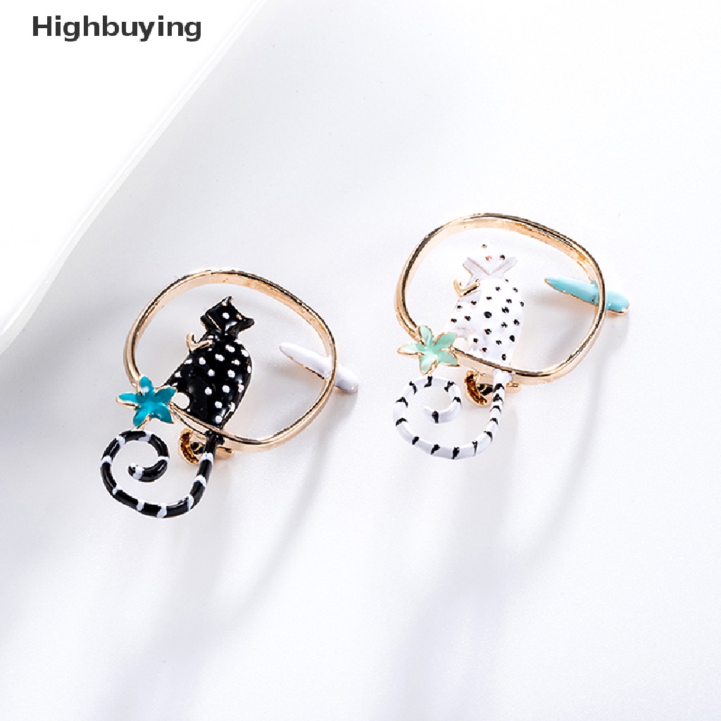 Hbid Fashion Enamel Kartun Setg Kucing Bros Pin Tas Perhiasan Dekorasi Hiasan Hadiah Glory