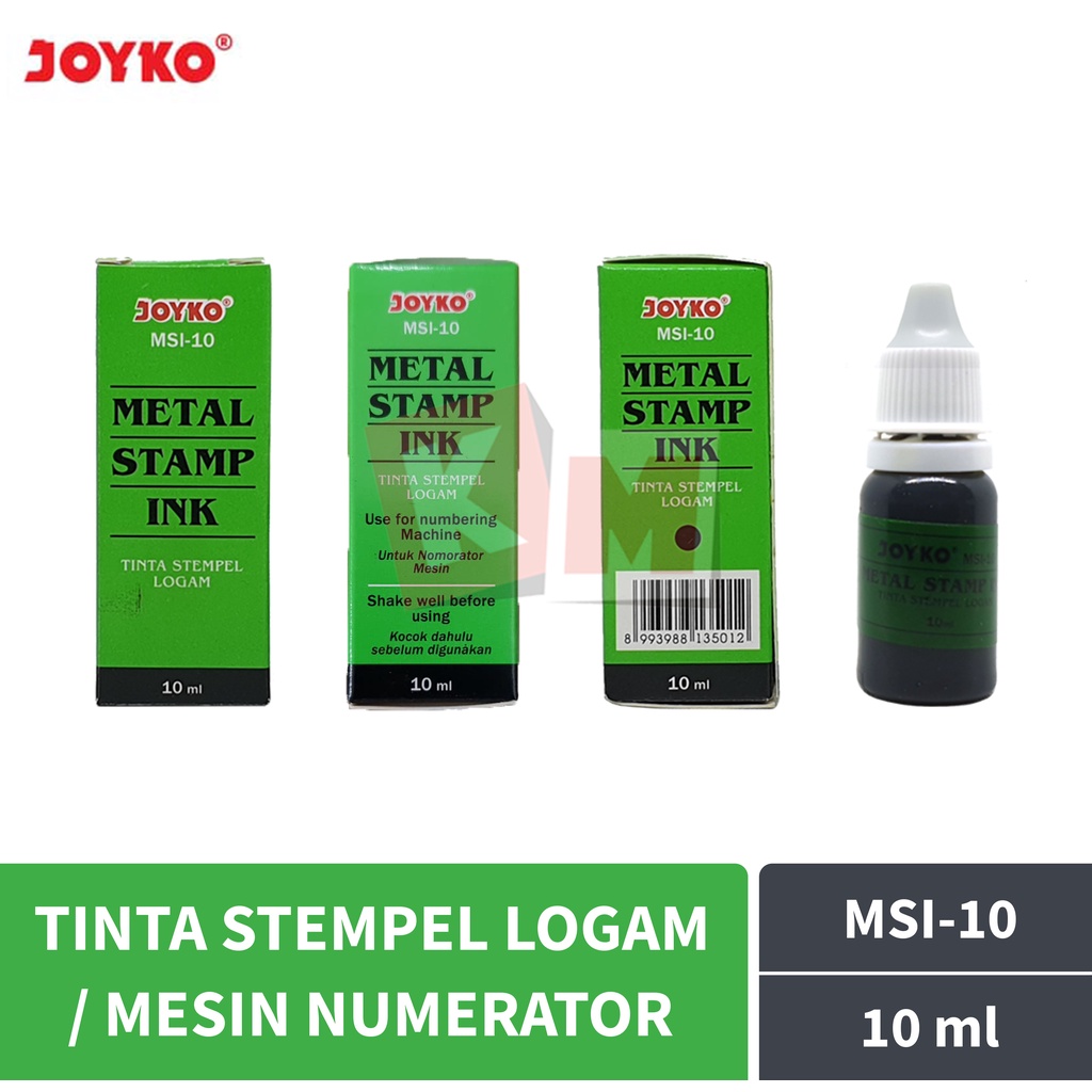 Metal Stamp Ink Tinta Stempel Logam Numerator Joyko MSI-10 Hitam