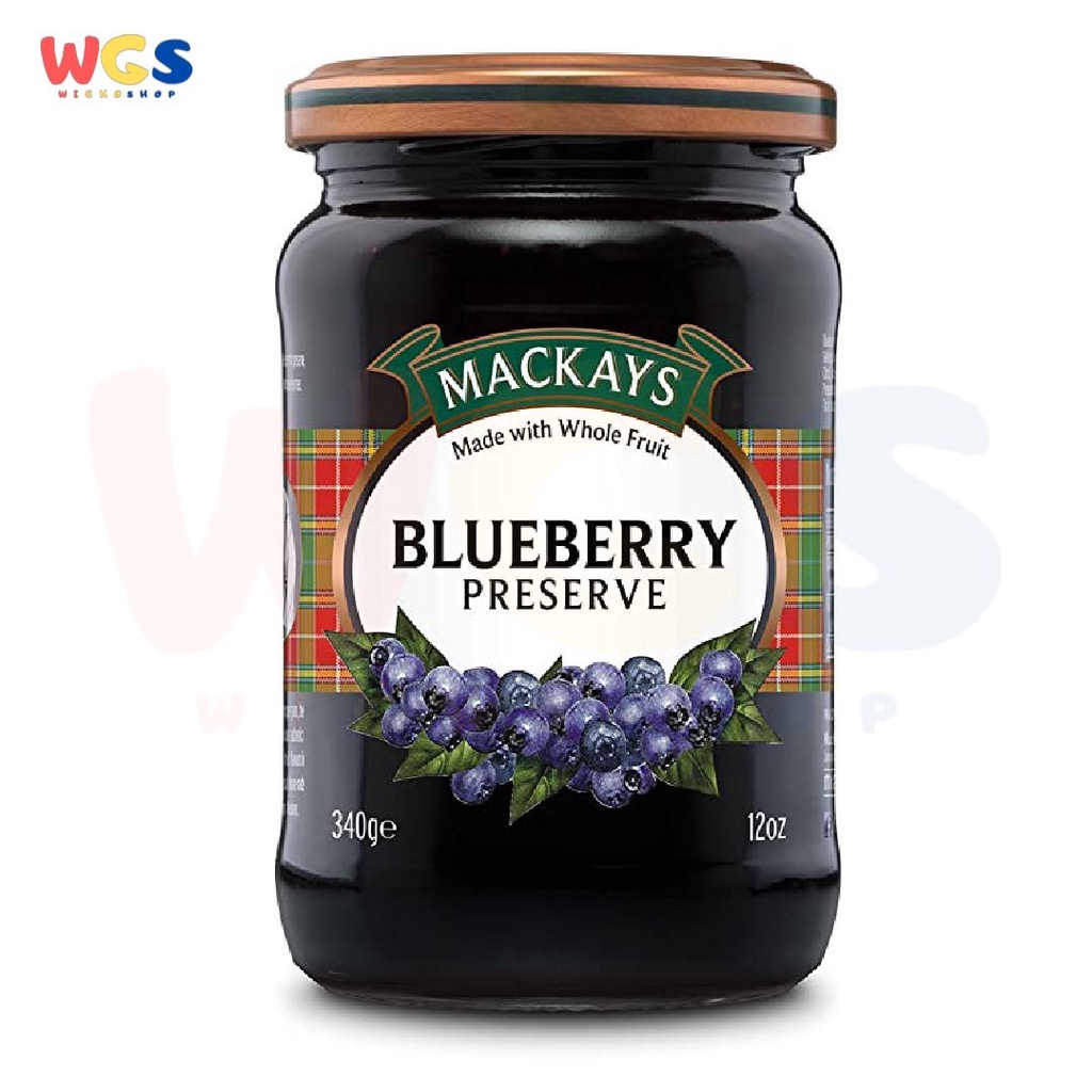 Selai Mackays Blueberry Preserve Jam 340 gr - Selai Bluberry