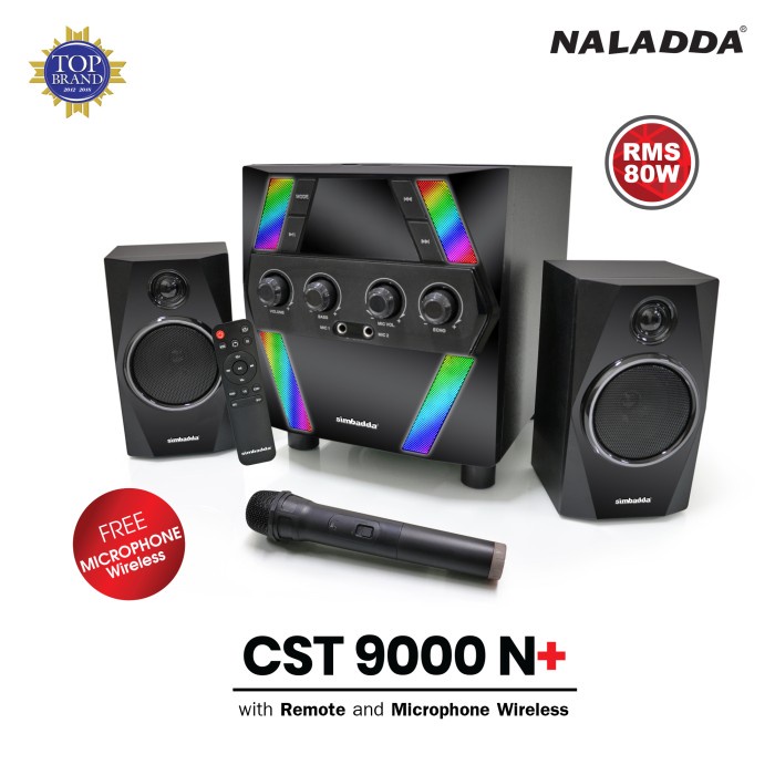 Simbadda Cst 9000N+ Speaker Bluetooth 2.1 Multimedia Super Bass + Mic