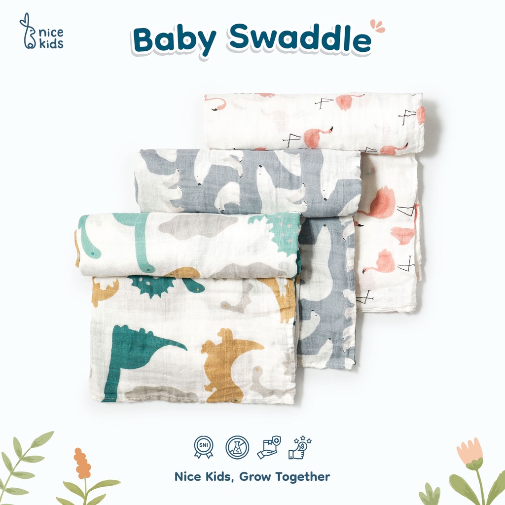 Nice Kids - Multi-Use Swaddle Baby New Born (Bedong Bayi Baru Lahir Unisex)