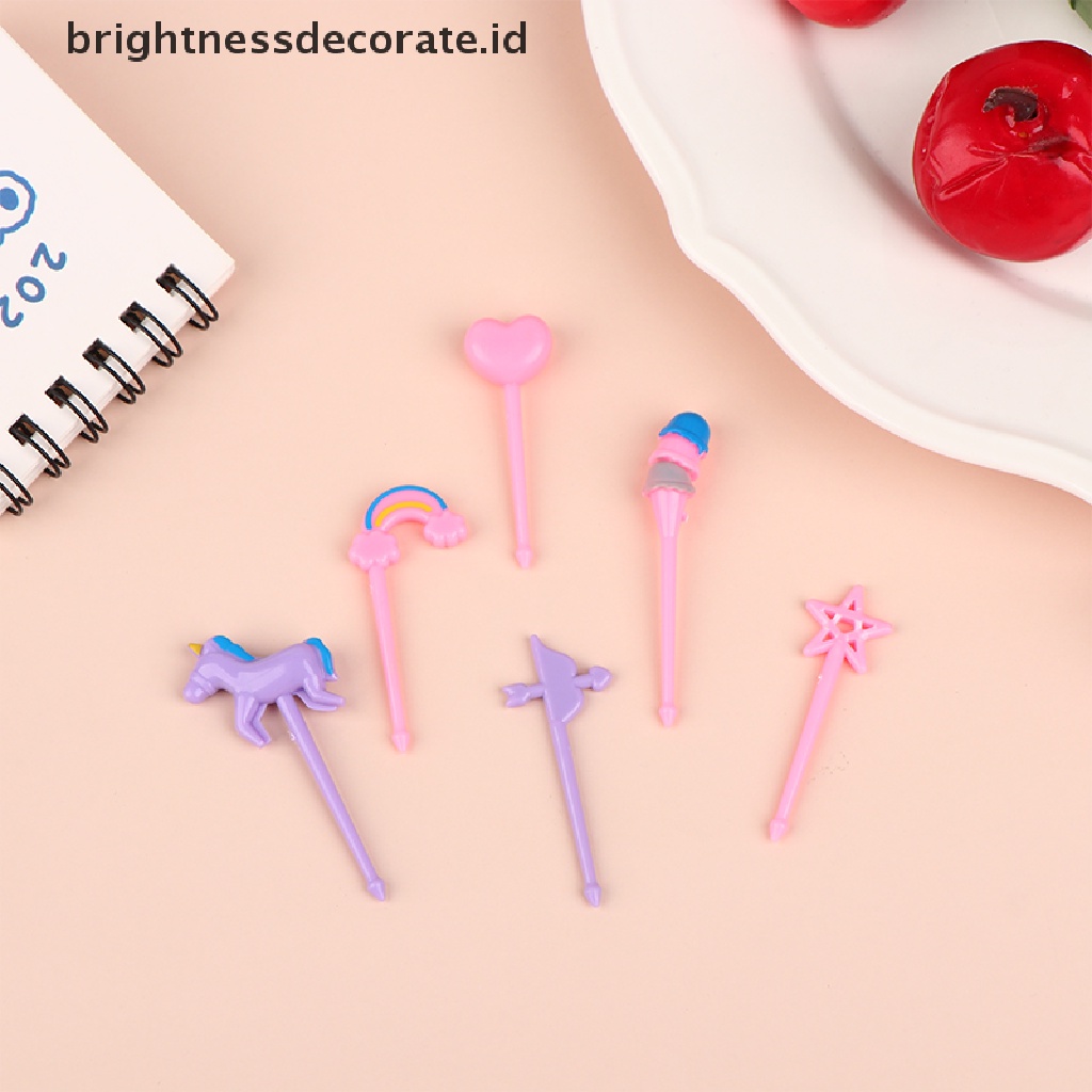 [Birth] 1set Garpu Buah Hewan Food Grade Mini Kartun Anak Kue Buah Tusuk Gigi Bento [ID]