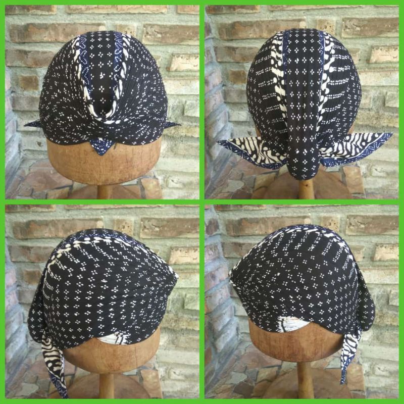 BLANGKON MRUTU SEWU LATAR HITAM BISA DI CUCI DAN DI LIPAT