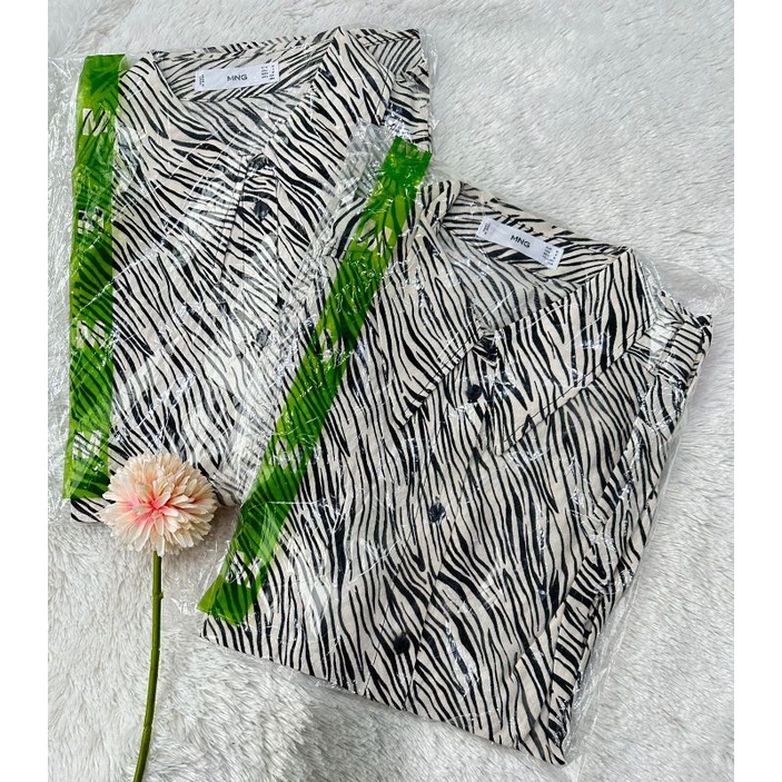 Mng printed longsleveed blouse