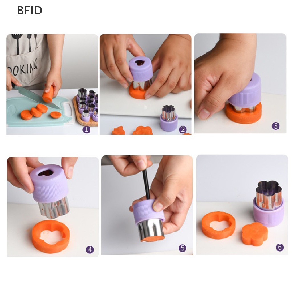 [BFID] 1pc Pemotong Sayuran Gagang Plastik Stainless Buah Cutg Die Gadget Dapur [ID]