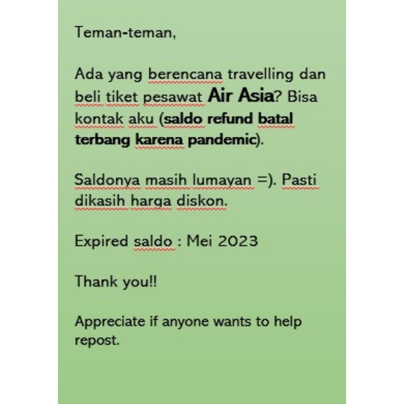 Kredit Saldo Air Asia