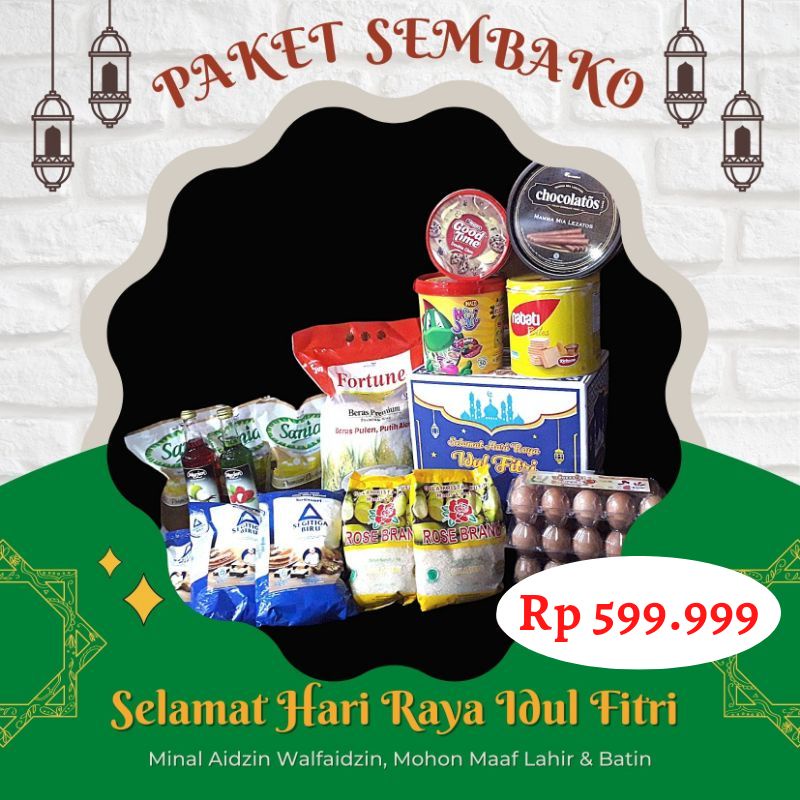 

PARSEL SEMBAKO SNACK JUMBO FREE KARTU UCAPAN 20 KG LEBARAN IDUL FITRI PAKET PARCEL HAMPERS HARI RAYA