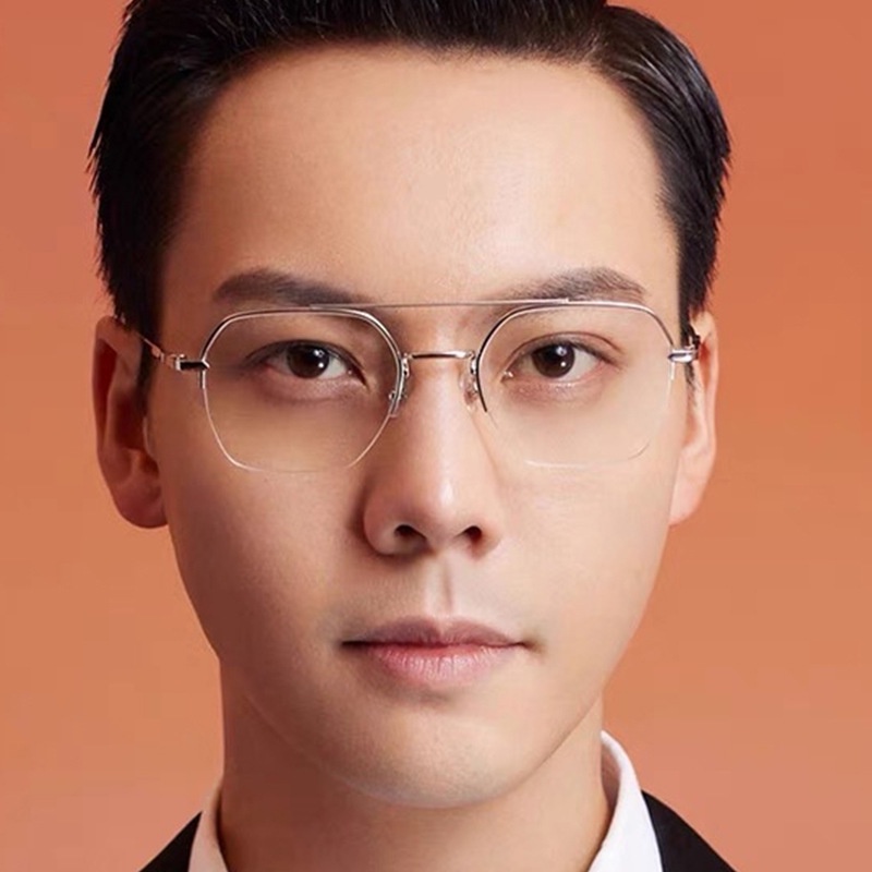 Bisnis Kacamata Anti Radiasi Wanita Pria Metal Half Frame