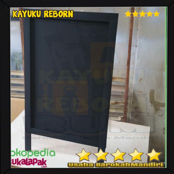 

full blackboard papan tulis kapur standing size 40X70cm blackboard