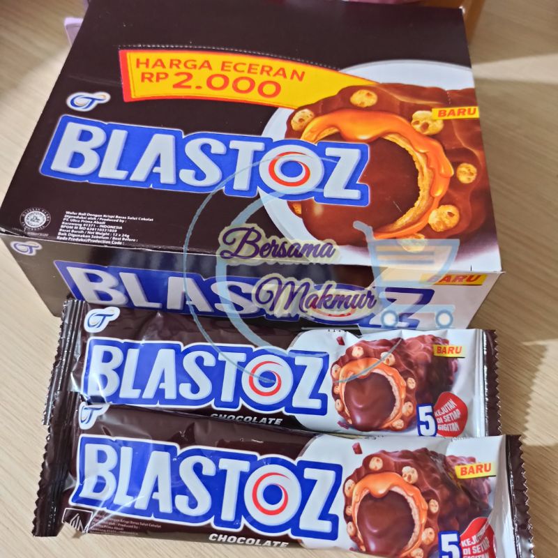 

Blastoz wafer roll dengan crispy rice (1 box)