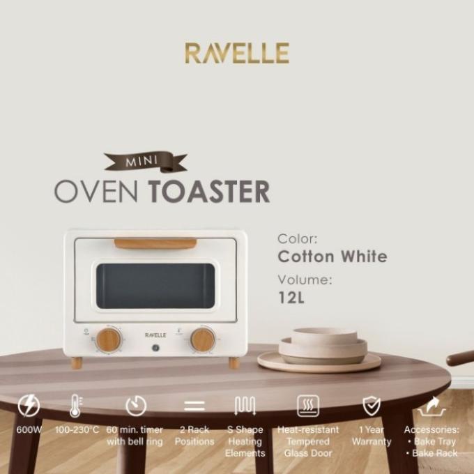 Ravelle Oven Listrik Mini Toaster 12 L - Oven Listrik Low Watt