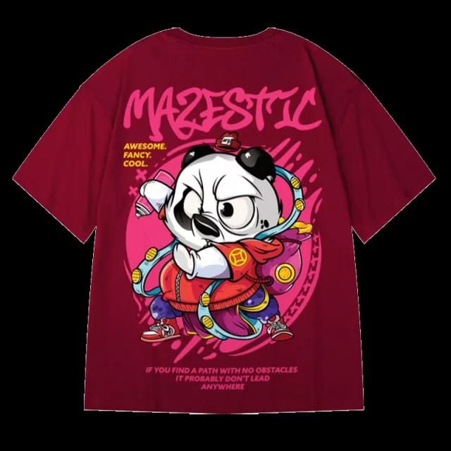 T-Shirt MAZESTIC Kaos Pria Wanita Baju Unisex Bahan Katun 24's Ukuran S M L XL XXL XXXL