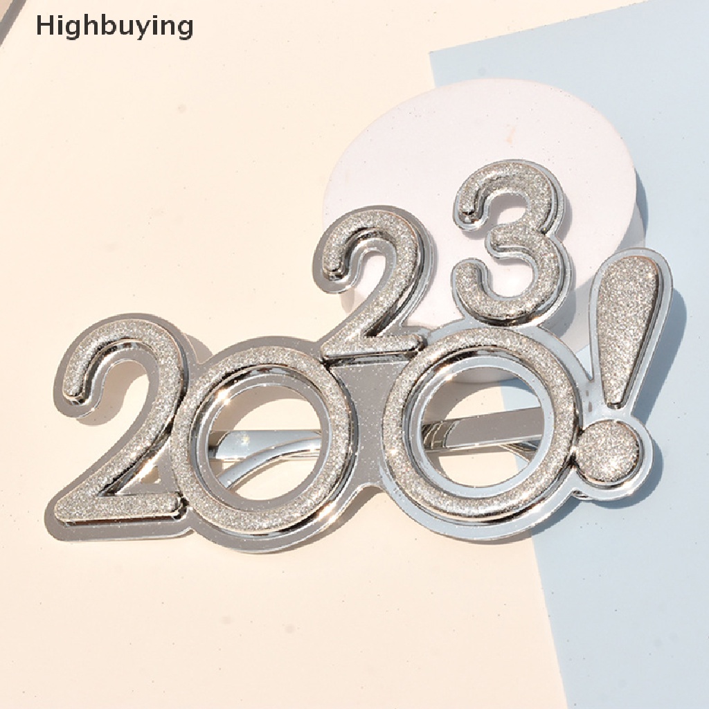 Hbid 2023frame Kacamata Booth Prop Happy New Year Eyeglasses Glitter Frame Kacamata Glory