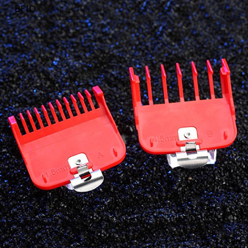 [BFID] 1.5+4.5mm Size Guide Comb Set Sisir Tempel Merah Dengan Penjepit Holder Metal [ID]