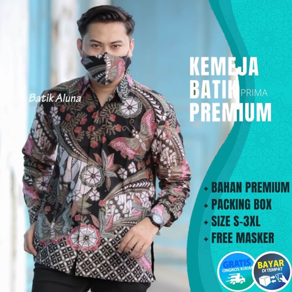 Jual Batik Cowo Modern Premium Slim Fit Original Solo Regular Fit ...