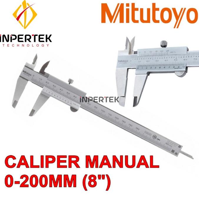Vernier Caliper Mitutoyo 200 mm Sigmat Manual 8" Jangka Sorong 8 inchi