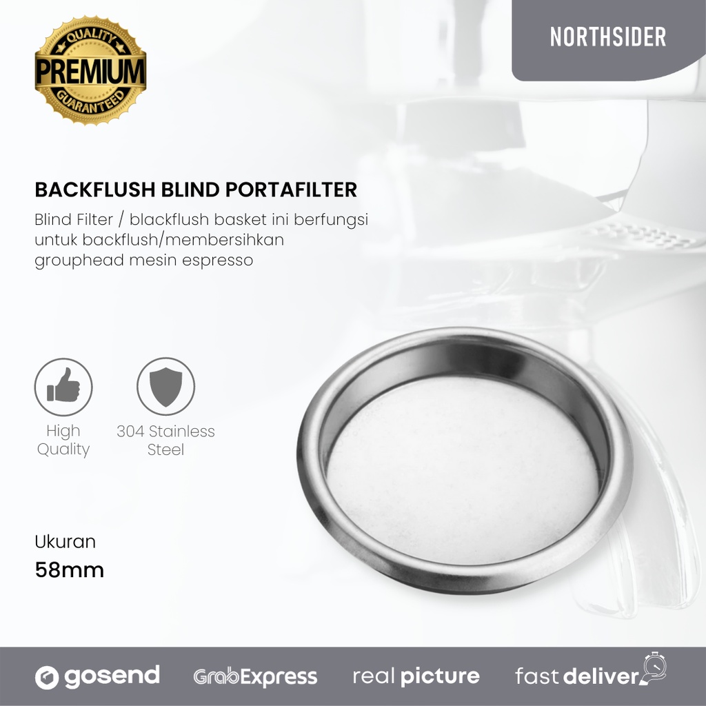 Backflush blind portafilter filter basket 58mm portafilter descaling