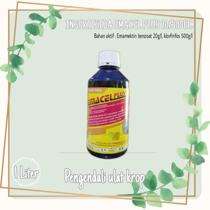 EMACEL PLUS 20/500EC 1liter insektisida / pembasmi sundep dan wereng