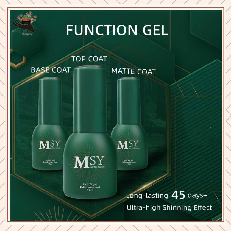 Pretty MSY 15ml GEL POLISH TOP COAT BASE COAT MATTE TOP COAT 15ml uv led lamp gel polish/15ml KUTEK GEL