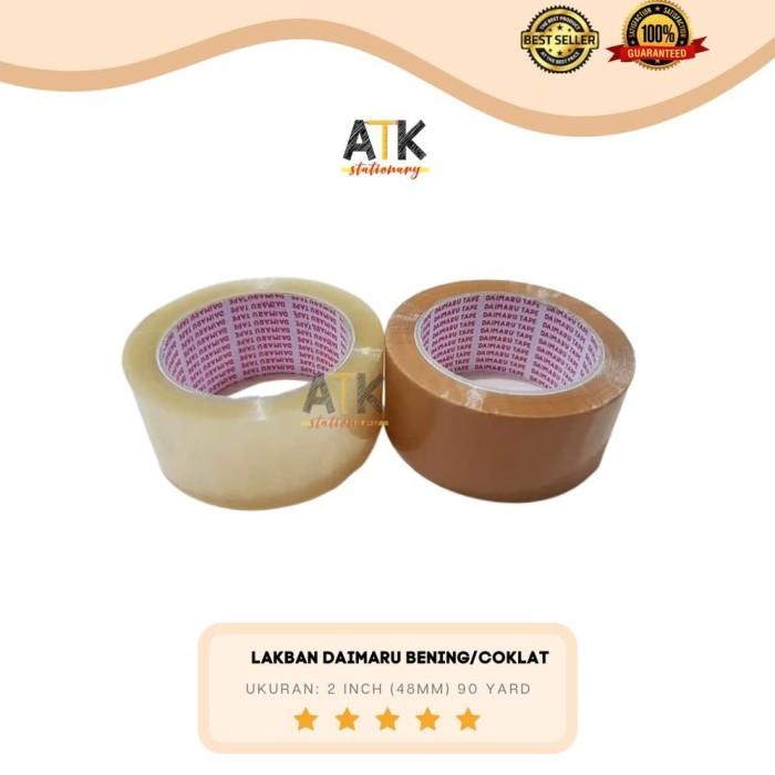 

READY Lakban Bening/Coklat Daimaru 90 Yard 2 Inch ( 1 slope isi 6) atk