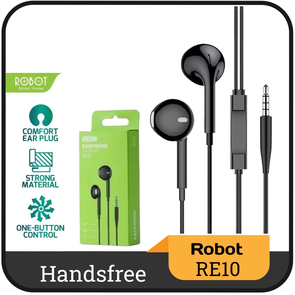 Handsfree Earphone Clear &amp; Comfortable Robot RE10