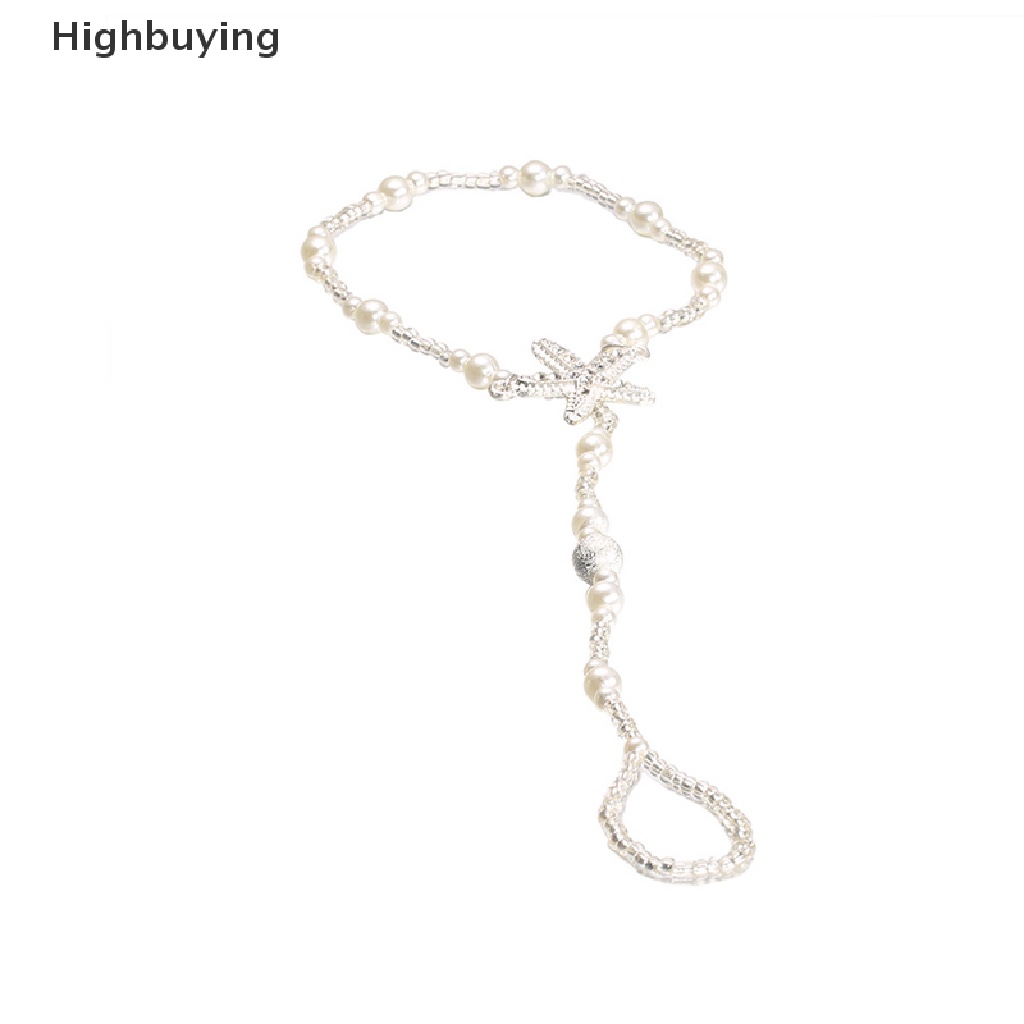 Hbid Mutiara Barefoot Sandal Anklet Kaki Rantai Toe Cincin Pantai Gelang Wanita Perhiasan Glory