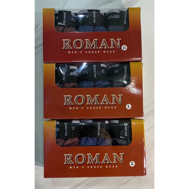 Celana Dalam Boxer CD Pria Laki Cowok Remaja Dewasa isi 3pcs Relic Roman Spartan Massive Polo Crown