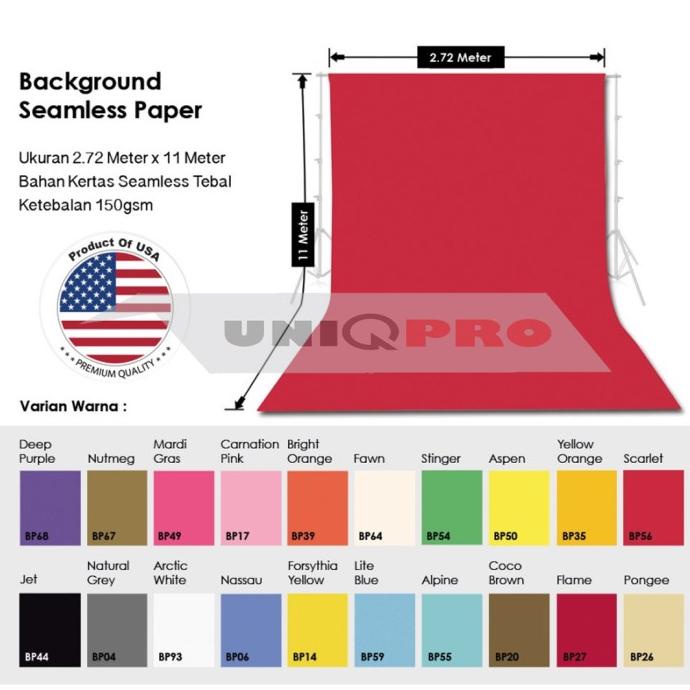 Background Paper Foto 2.7 x 11M Background Kertas Background Polos