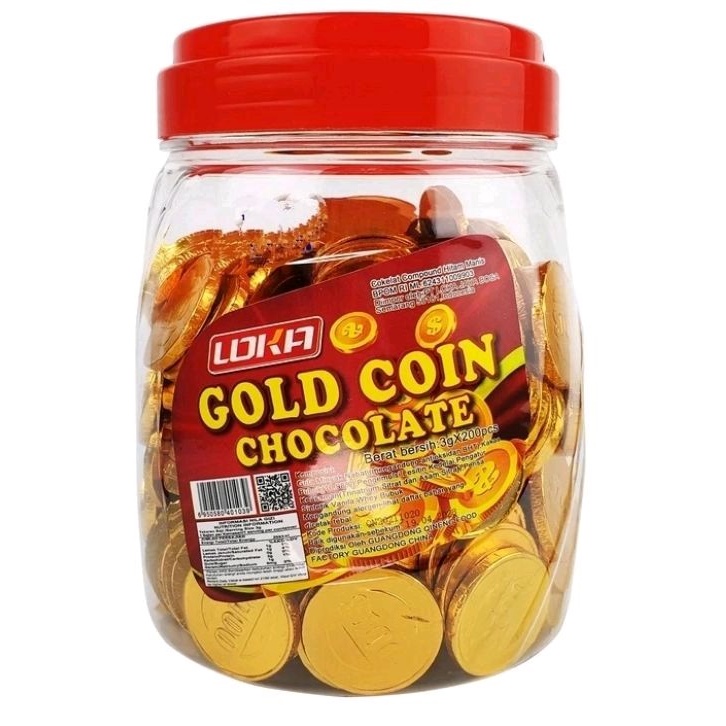 

Loka Gold Coin Chocolate - Netto 600 gr (Isi 200 Pcs) 3gr x 200 pcs