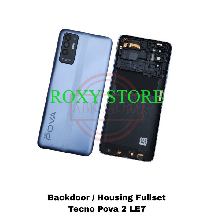 TUTUP BELAKANG BACKDOOR BACKCOVER BACK CASING HOUSING TECNO POVA 2 LE7