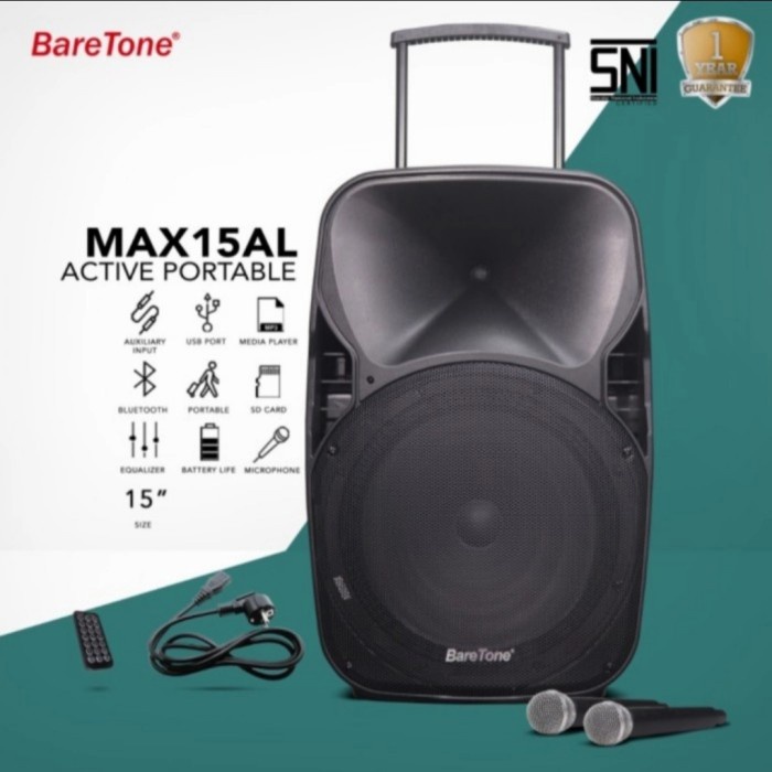 Speaker Portable 15 Inch Baretone Original