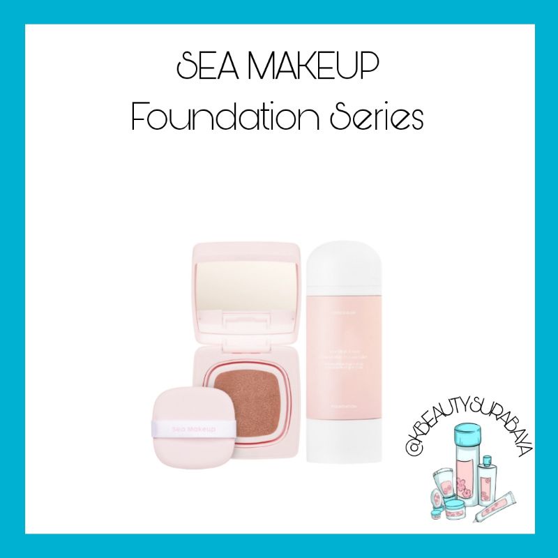 (BPOM) SEA MAKEUP Acne High Cover Foundation &amp; Concealer / SEA MAKEUP Fix and Flawless Acne Cover Cushion