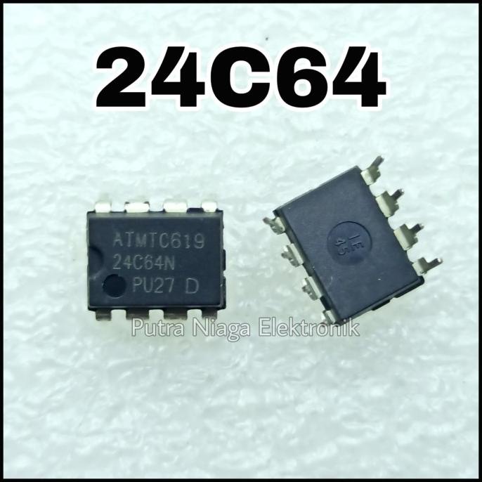 ic 24C64 Dip 8 pin 24C64N / 24C64A / 24C64AN Eeprom Memory 64Kbit putr4n14 Diminati Banget