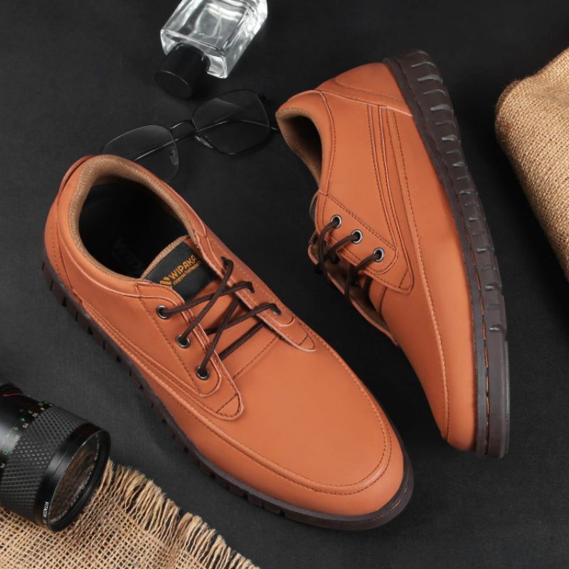 WIPAKA Original Sepatu Pria Kulit Casual tali Sepatu Santai Formal